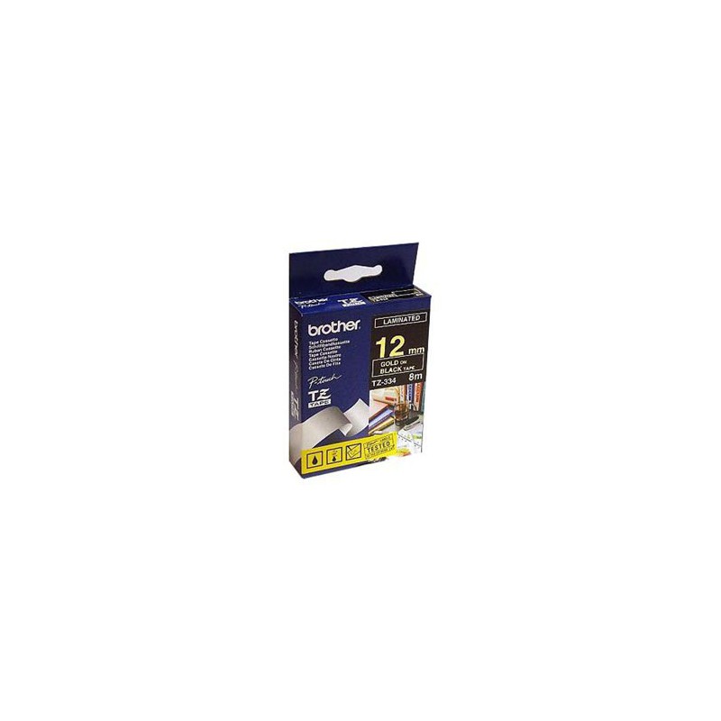 CINTA BROTHER ORIG.TZ344/E NEGRO/ORO  18MM