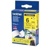 CINTA BROTHER ORIG.TZFX611 AMARILLO/NEGRO 6MM