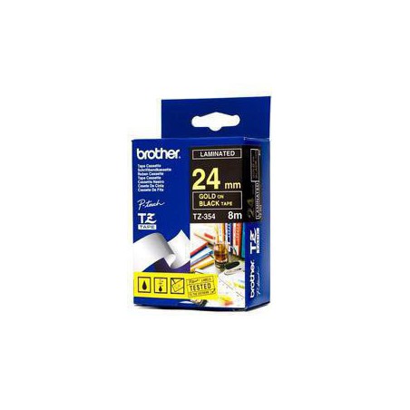 CINTA BROTHER ORIG.TZ354 NEGRO/ORO  24MM