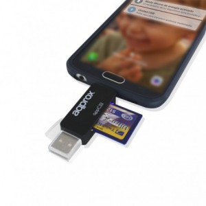 ADAPT.APPROX MICRO SD/SD DE USB A OTG APPC33