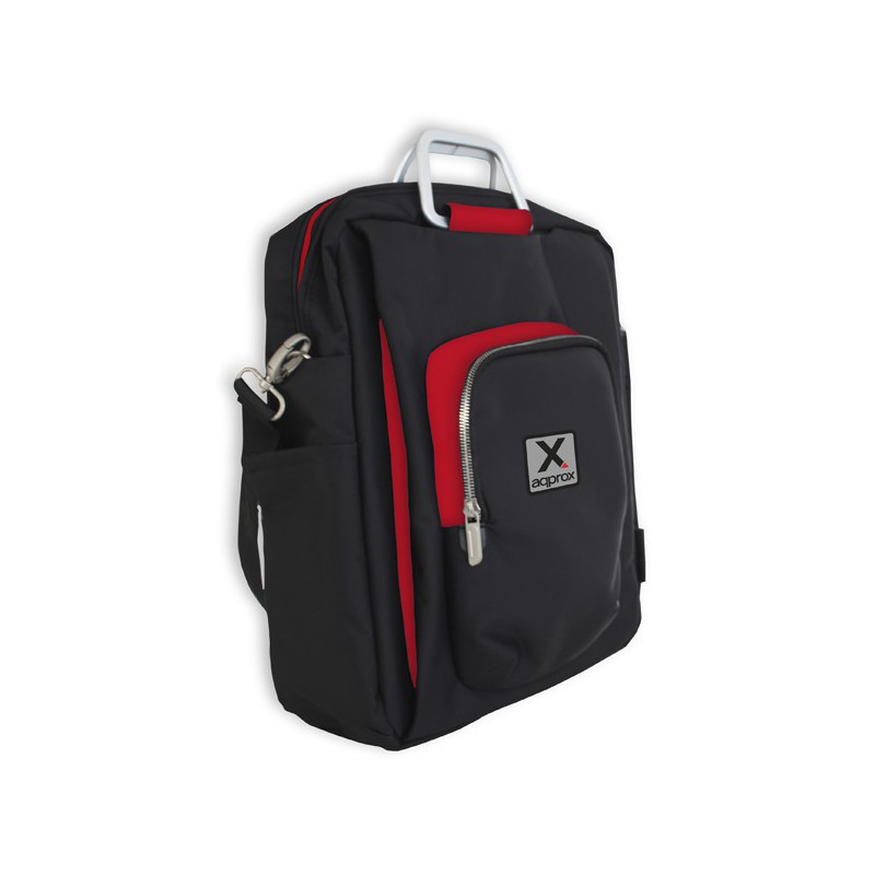 MALETIN APPROX 15.6"CON COMPARTIMENTO APPNBST15BR(NEGR/ROJO*