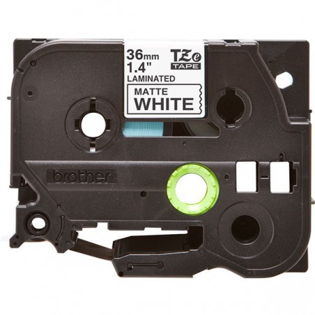 CINTA BROTHER LAMINADA ORIG.TZEM261 NEGRO/BLANCO 36MM 8M