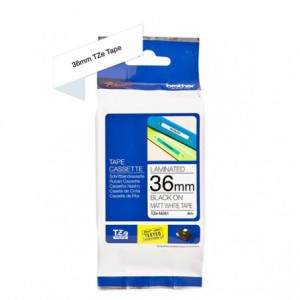CINTA BROTHER LAMINADA ORIG.TZEM261 NEGRO/BLANCO 36MM 8M