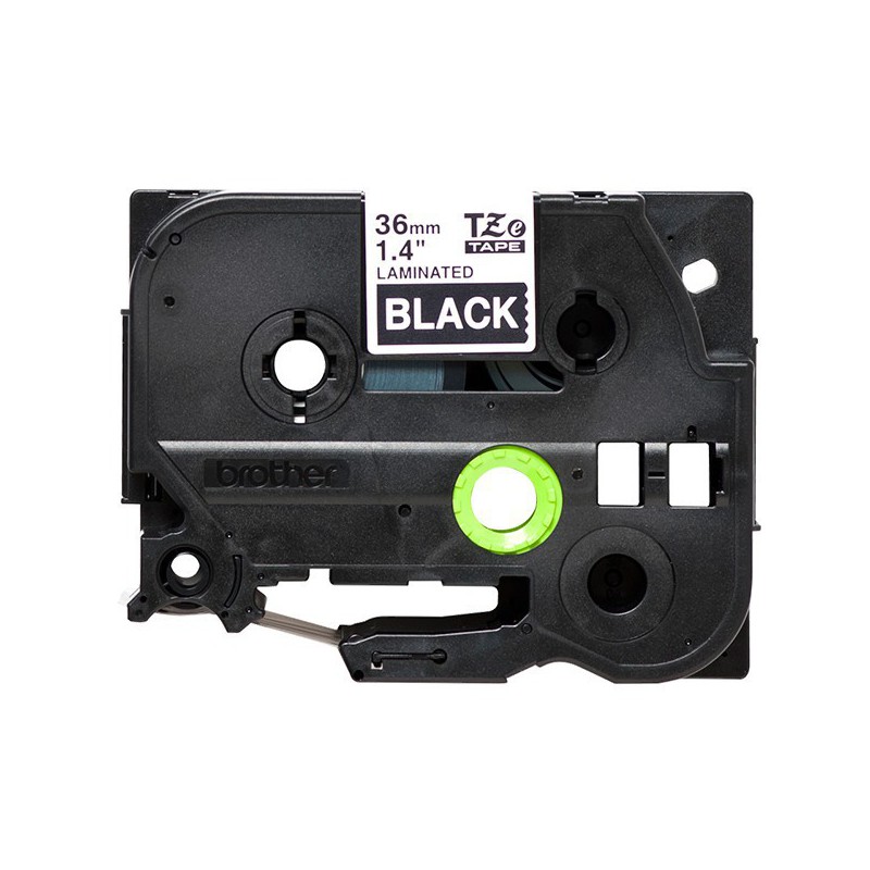 CINTA BROTHER LAMINADA ORIG.TZEM365 NEGRO/BLANCO 36MM 8M