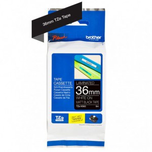 CINTA BROTHER LAMINADA ORIG.TZEM365 NEGRO/BLANCO 36MM 8M