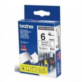 CINTA BROTHER ORIG.TZS211/E BLANCO/NEGRO 6MM