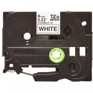 CINTA BROTHER ORIG.TZEFX211 BLANCO/NEGRO 6MM