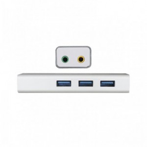 ADAPTADOR SONIDO APPROX USB 5.1 + HUB 3X USB 3.0 APPUSB51HUB