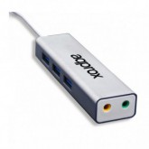 ADAPTADOR SONIDO APPROX USB 5.1 + HUB 3X USB 3.0 APPUSB51HUB