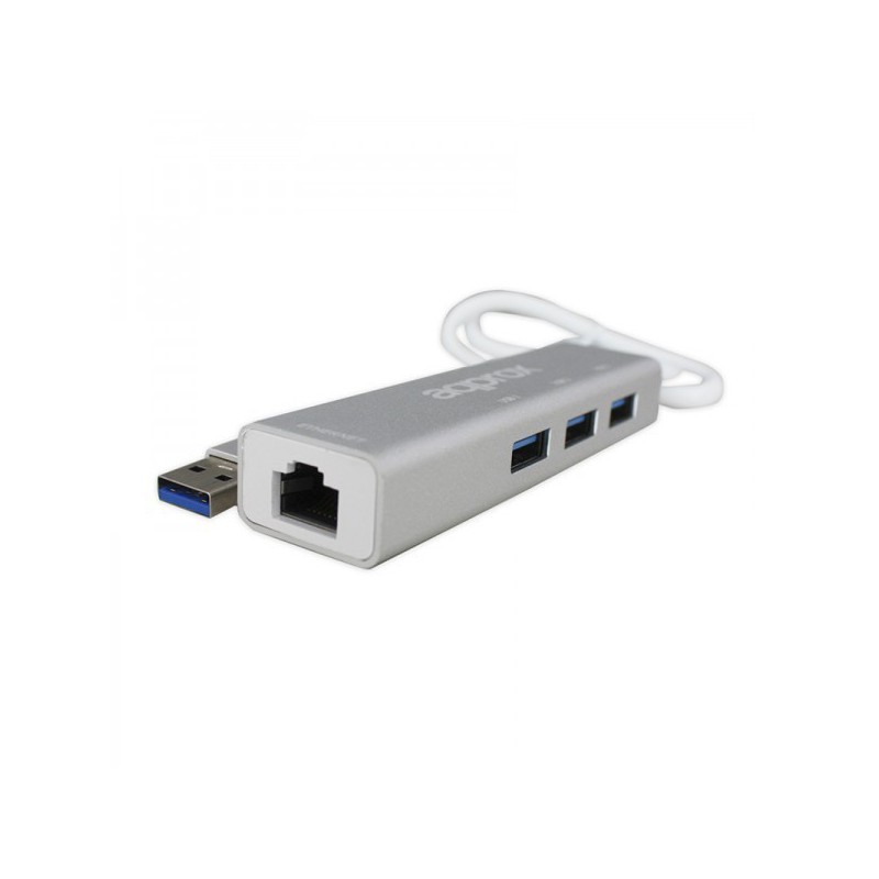 ADAPTADOR APPROX USB 3.0 ETHERNET+3 PORT USB APPC07GHUB*