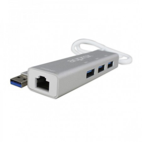 ADAPTADOR APPROX USB 3.0 ETHERNET+3 PORT USB APPC07GHUB*