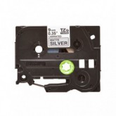 CINTA BROTHER ORIG.TZEM921 NEGRA/PLATA METALICA 9MM