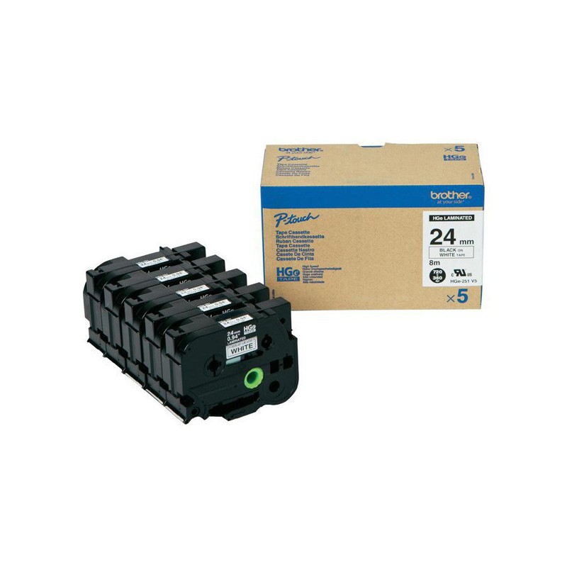 CINTA BROTHER ORIG.HGE251V5 NEGRO/BLANCO 24 MM