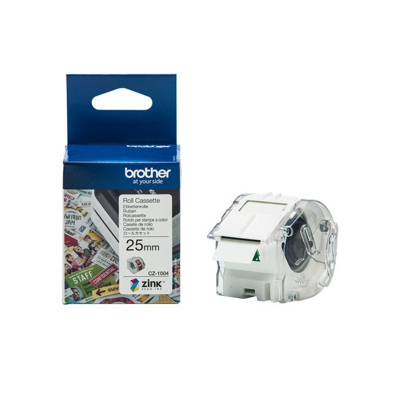 CINTA BROTHER ORIG.CZ1004 COLOR ADHESIVAS 25MM X 5M