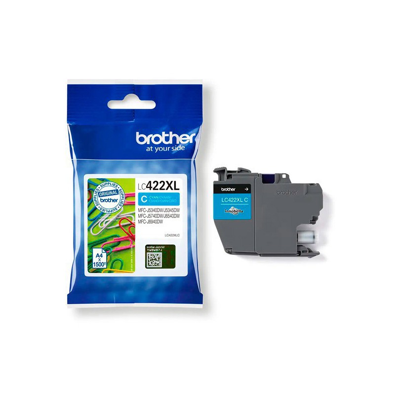 INK JET BROTHER ORIG LC422XLC HASTA 1500 PAG. CYAN