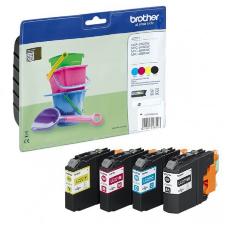 PACK INK JET BROTHER ORIG LC221VALBP DCPJ562DW/MFCJ480DW