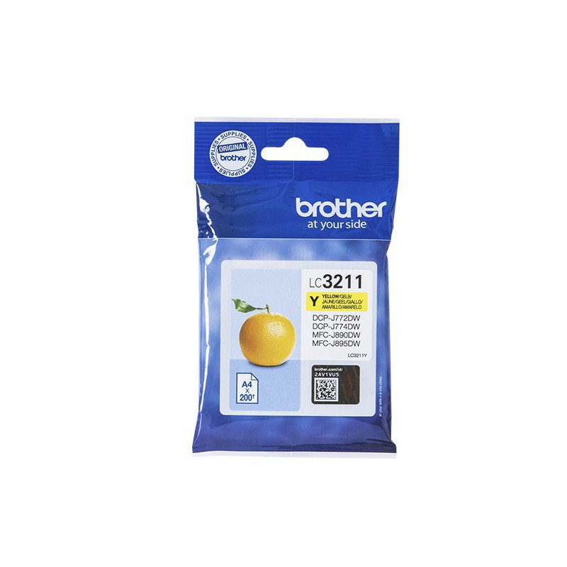 INK JET BROTHER ORIG LC3211Y DCPJ572/MFCJ491/497/890/895