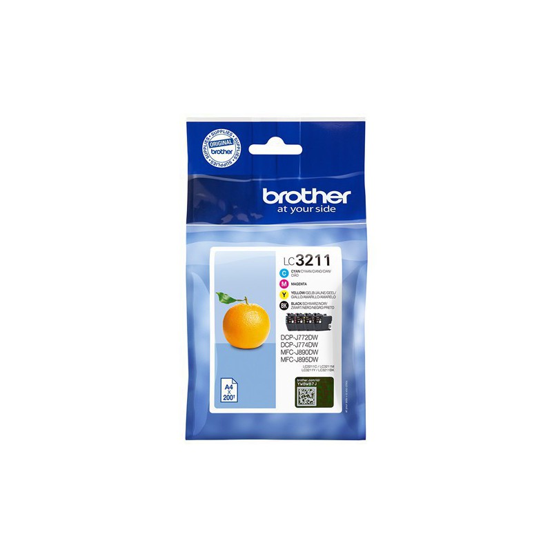 PACK INK JET BROTHER ORIG LC3211VAL MFCJ890DW/MFCJ895DW