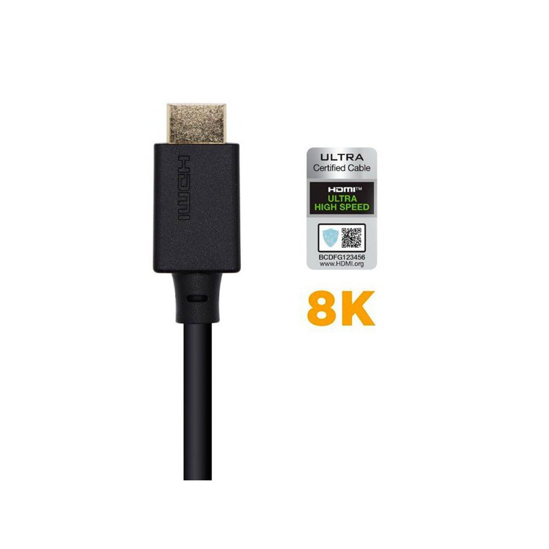 CABLE HDMI AISENS 2.1  8K HDMI MACHO HDMI MACHO 3M NEGRO