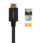 CABLE HDMI AISENS 2.1  8K HDMI MACHO HDMI MACHO 3M NEGRO