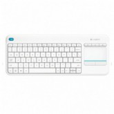 TECLADO LOGITECH WIRELESS K400 PLUS TOUCH PAD BLANCO 