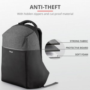 MOCHILA TRUST NOX ANTIRROBO 16"  23083