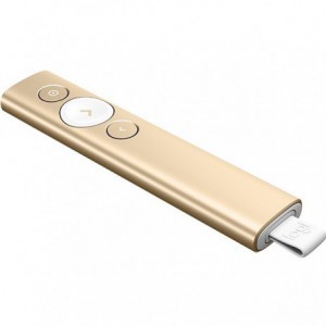 PUNTERO LOGITECH SPOTLIGHT UNIVERSAL OPERATIVO HASTA 30M ORO