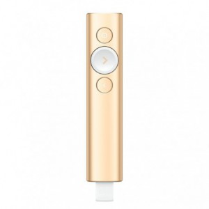 PUNTERO LOGITECH SPOTLIGHT UNIVERSAL OPERATIVO HASTA 30M ORO