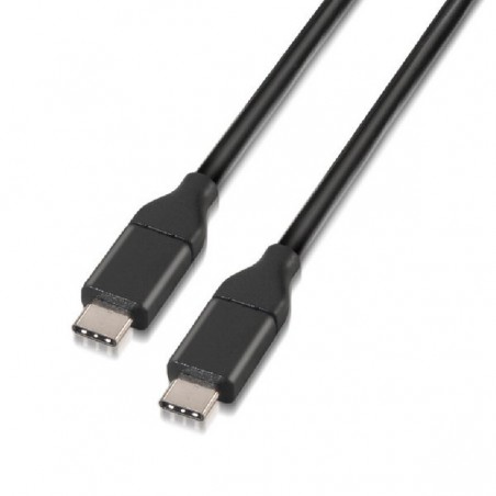 CABLE USB TIPO-C MACHO A TIPO-C MACHO 1MTS NEGRO 