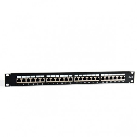 PATCH PANEL 19" PARA 24 PUERTOS 1U CAT/6 FTP 