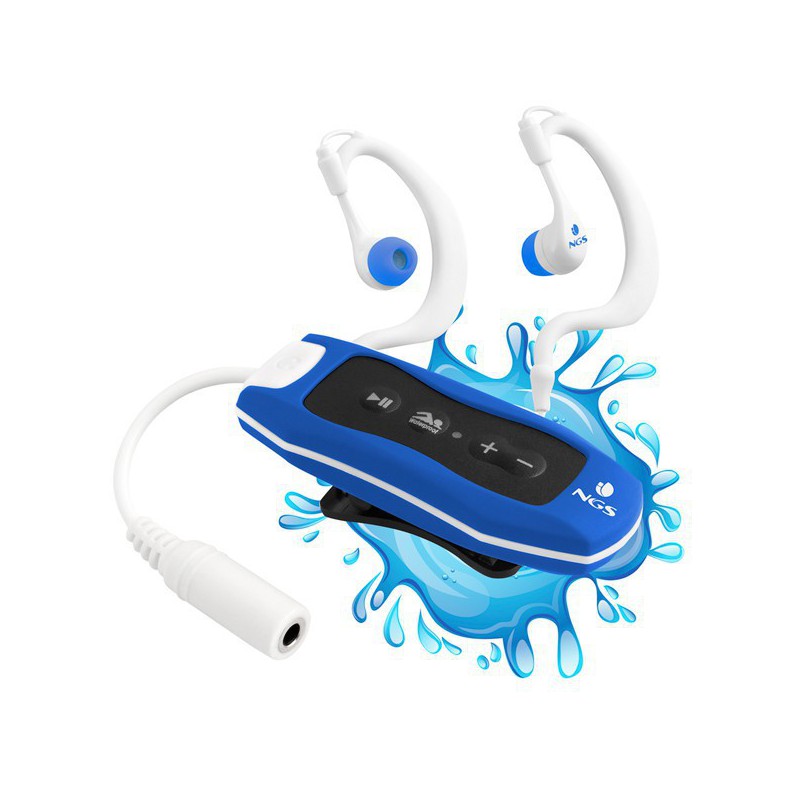 MP3 NGS SEAWEED 4GB RESISTENTE AL AGUA IPX8 RADIO BLUE 