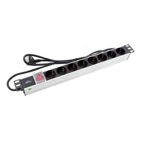REGLETA 19" 8 TOMAS CON INTERRUPTOR MONOLYTH