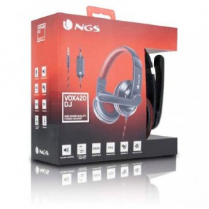 AURICULARES NGS VOX420DJ MICRÓFONO JACK NEG/ROJO
