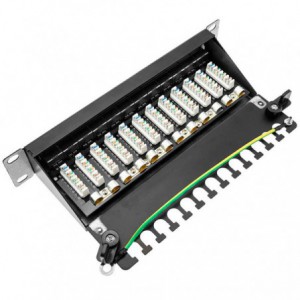 PATCH PANEL 10" 12 PUERTOS FTP CAT.6A+CM