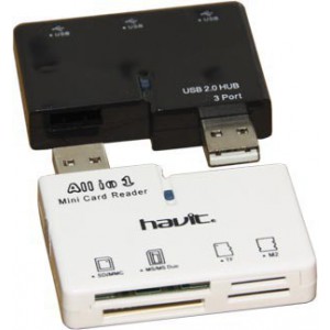LECTOR TARJETA HAVIT HV-C29 4SLOTS+3 USB NEGR