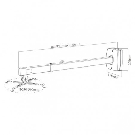 SOPORTE APPROX PARED PROYECTOR CORTO ALCANCE APPSV03P