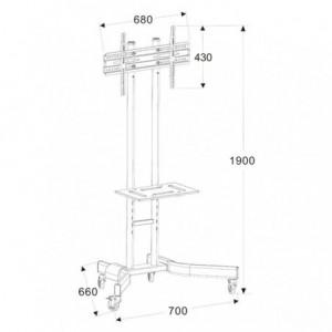 SOPORTE MOVIL APPROX SUELO PARA TV APPST05 30"-55"