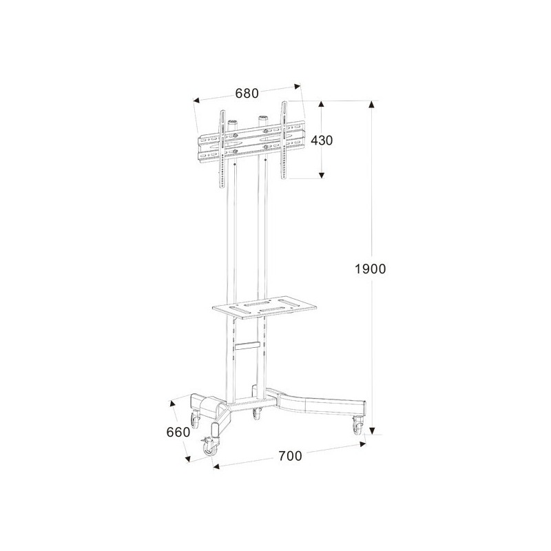 SOPORTE MOVIL APPROX SUELO PARA TV APPST05 30"-55"