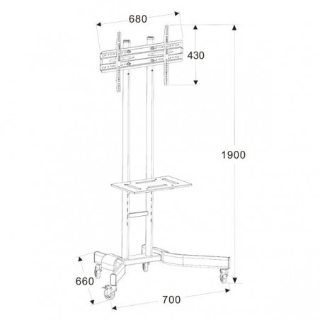 SOPORTE MOVIL APPROX SUELO PARA TV APPST05 30"-55"