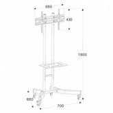 SOPORTE MOVIL APPROX SUELO PARA TV APPST05 30"-55"