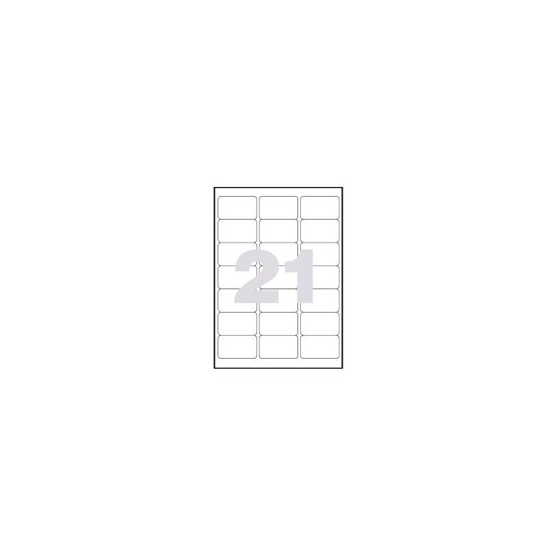 ETIQUETAS LASER  63X 38 C/100 CANTO ROMO