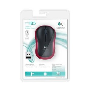 RATON LOGITECH M185 RED WIRELESS
