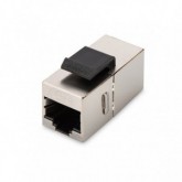 CONECTOR RJ45 HEM./HEM. PARA PATCHPANEL CAT.6 PLASTICO NEGRO
