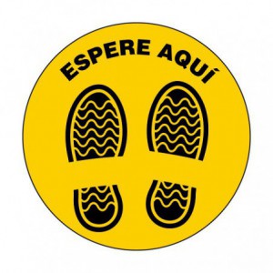 ETIQUETA DISTANCIA DE SEGURIDAD CIRCULAR 40 Ø  1 UND 