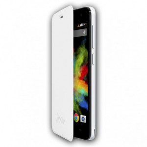FUNDA WIKO CON TAPA BLOOM BLANCO