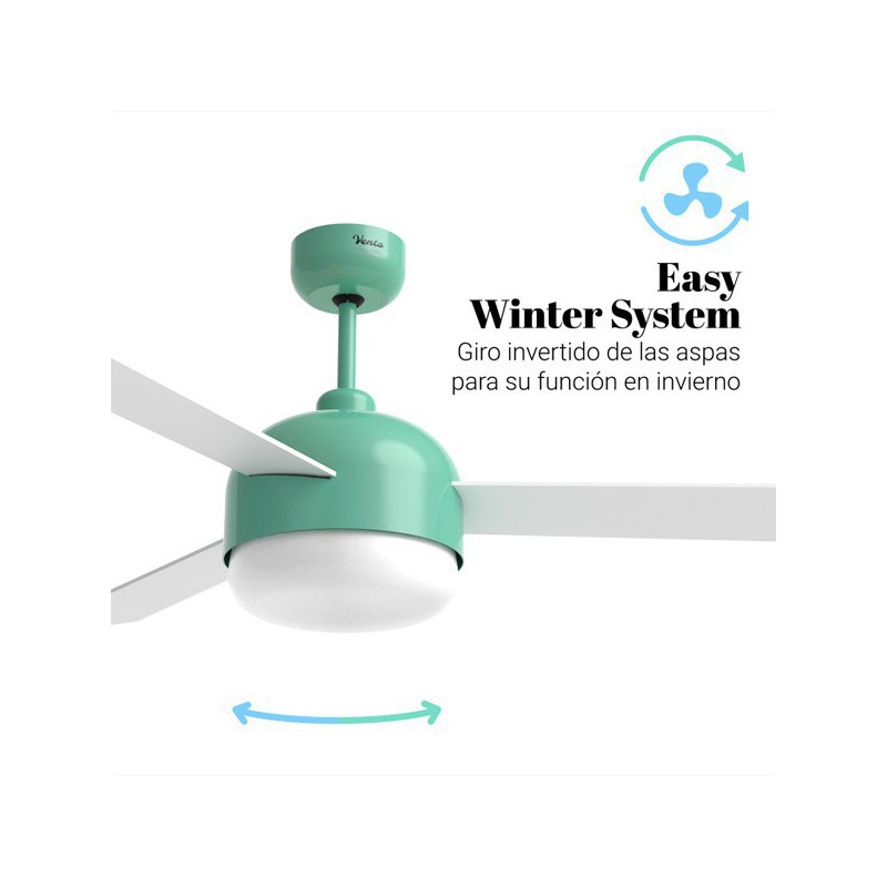VENTILADOR DE TECHO VENTO 4048T TURQUESA SILENCIOSO
