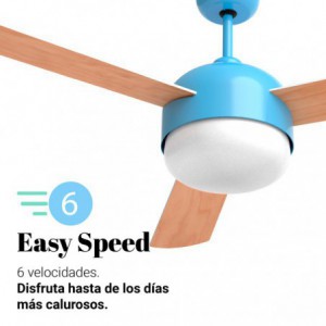 VENTILADOR DE TECHO VENTO 4048BL AZUL SILENCIOSO