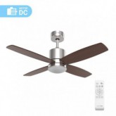 VENTILADOR DE TECHO MIDI INOX-NEGRO MOTOR DC 106 CM
