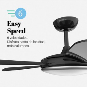 VENTILADOR DE TECHO IBE 4042  NEGRO 106 CM