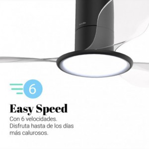 VENTILADOR DE TECHO PRUGA 4052 NEGRO 132 CM